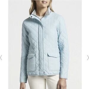 Peter Millar Blakely Quilted Light Blue Jacket Women’s Size L/XL? See Dim